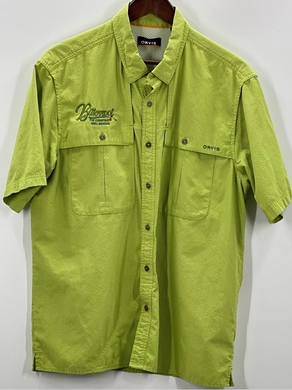 292 Orvis Men's Short-Sleeve Performance Fishing Shirt - Lime Green